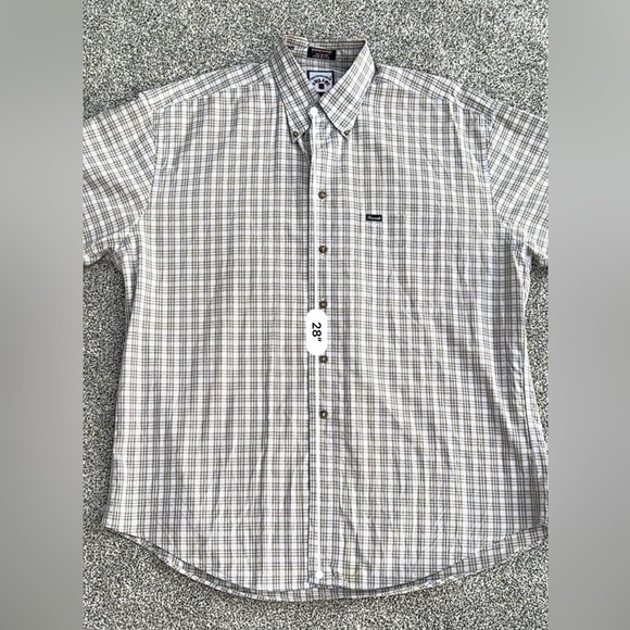 Facconable Short Sleeve Button Down Shirt Plaid Size XL - Made in USA - Picture 5 of 8